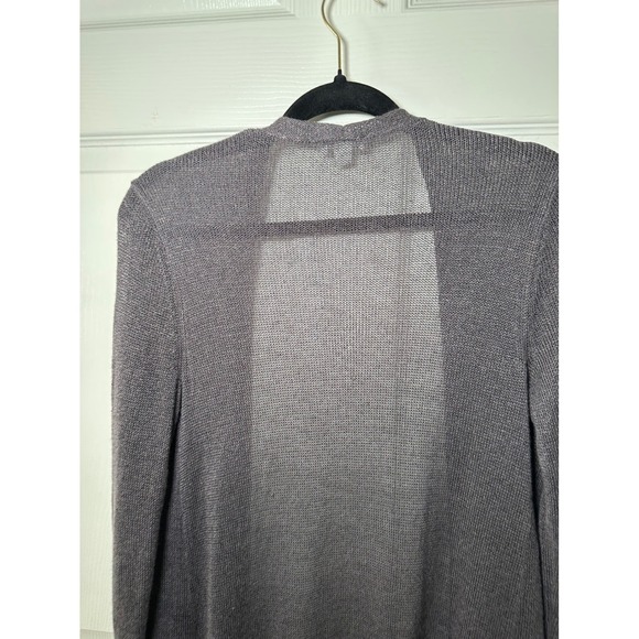 J Jill Womens Gray Linen Blend Open Front Cardigan Sweater XS Knit - Picture 6 of 8